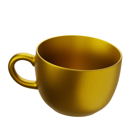 Tasse arabe dorée  3D Icon