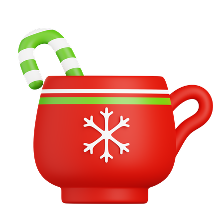 Tasse de chocolat chaud de Noël  3D Icon