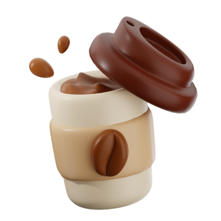 Tasse de café froide ouverte  3D Icon