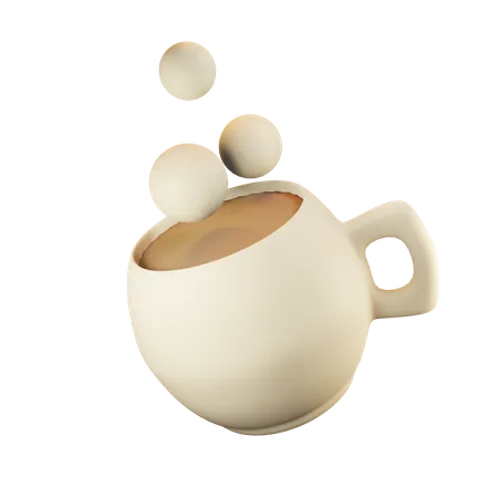 Heiße Kaffeetasse  3D Illustration