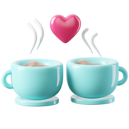 Tasse romantique  3D Icon