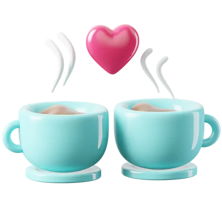 Tasse romantique  3D Icon