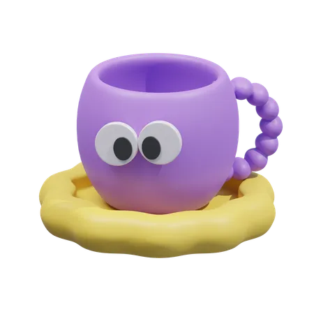 Tasse violette  3D Icon