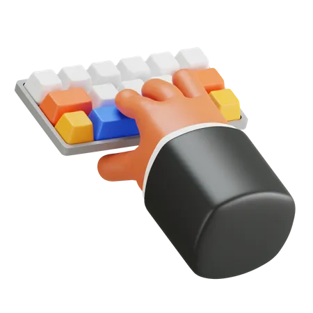 Tastatur tippen Handgeste  3D Icon