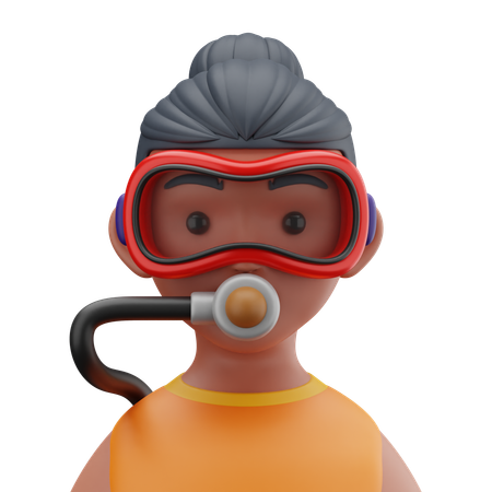Taucher  3D Icon