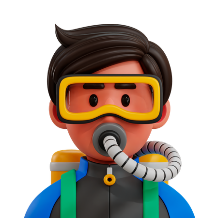 Taucher  3D Icon