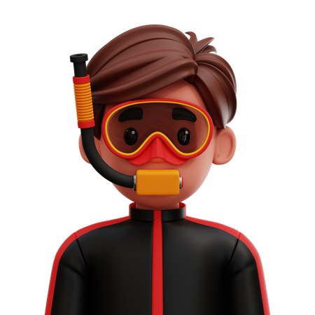 Taucher  3D Icon