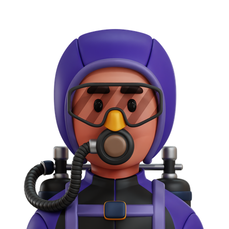 Taucherspieler  3D Icon