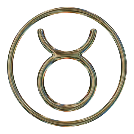 Icône 3d du zodiaque Taureau  3D Icon