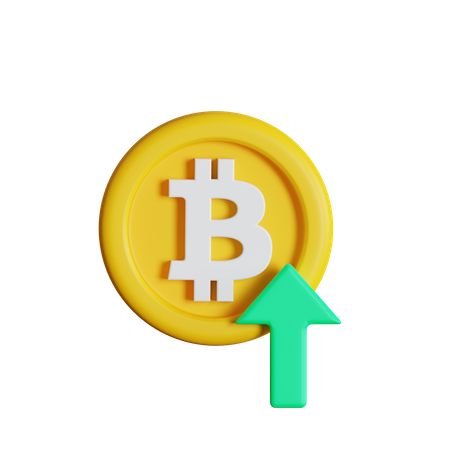 Taux de bitcoin élevé  3D Icon