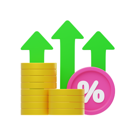 Taux d'intérêt  3D Icon