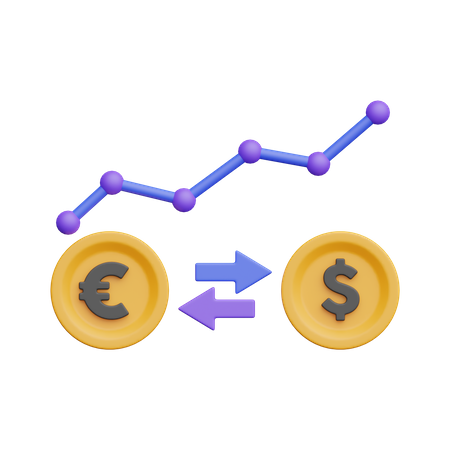 Taux de change  3D Icon