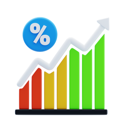 Taux de croissance  3D Icon