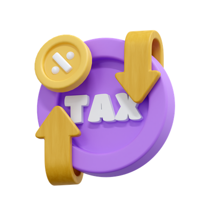 Les taux d'imposition  3D Icon