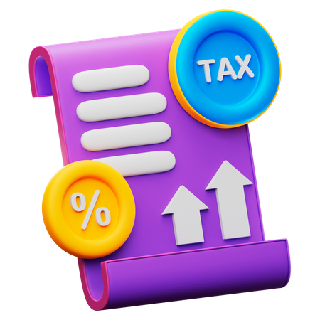 Les taux d'imposition  3D Icon