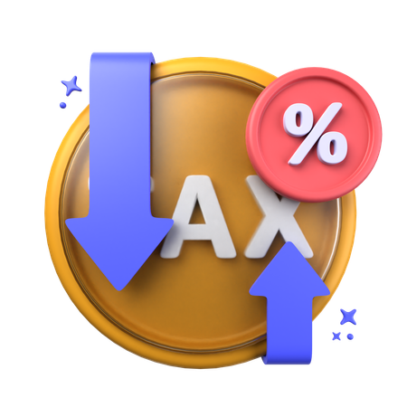 Les taux d'imposition  3D Icon