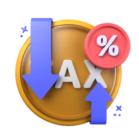 Les taux d'imposition  3D Icon