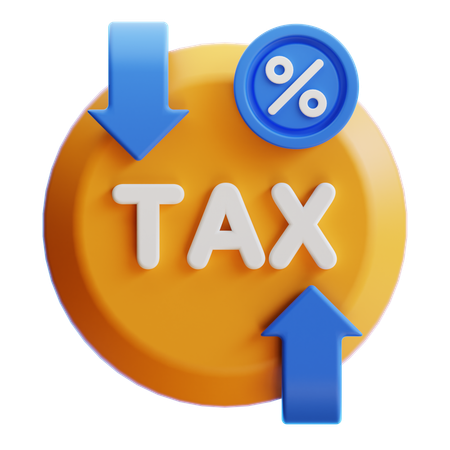 Les taux d'imposition  3D Icon