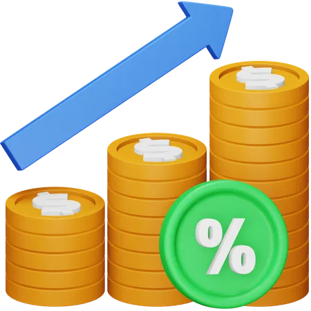 Taux d'intérêt  3D Icon