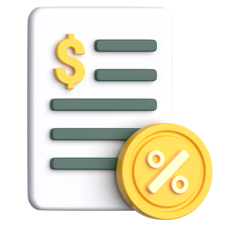 Tax  3D Icon