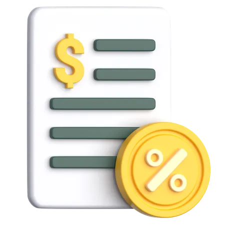 Tax  3D Icon