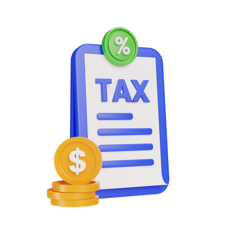 Tax  3D Icon