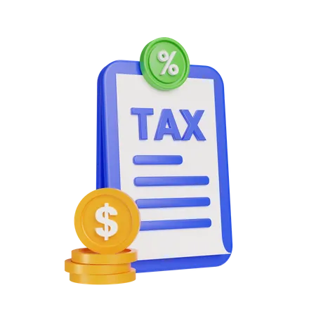 Tax  3D Icon