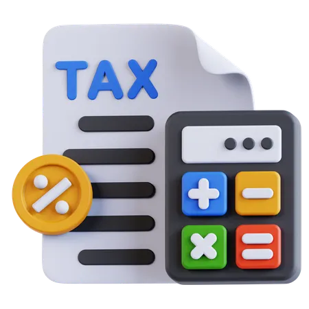 Tax  3D Icon