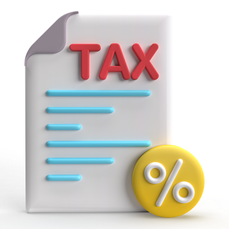 Tax  3D Icon