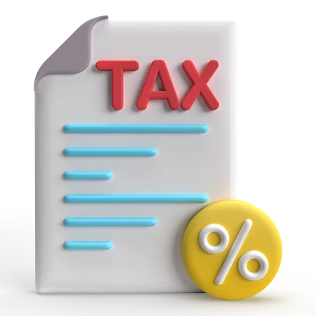 Tax  3D Icon