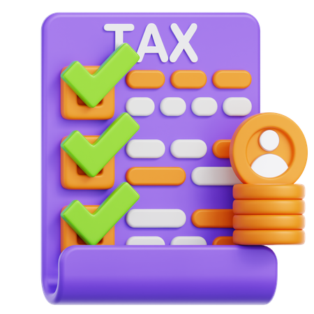 Tax  3D Icon