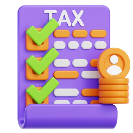 Tax  3D Icon