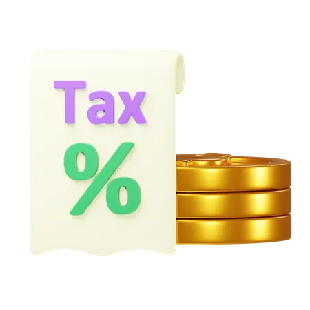 Tax  3D Icon