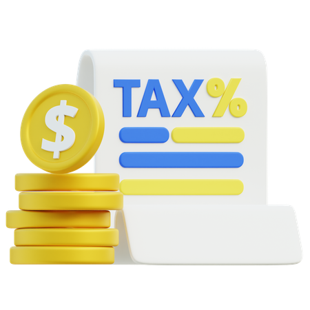 Tax  3D Icon