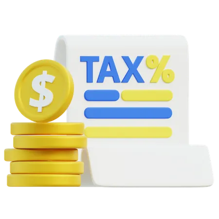 Tax  3D Icon