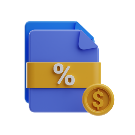 Tax  3D Icon