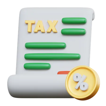 Tax  3D Icon