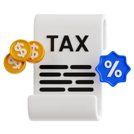 Tax  3D Icon