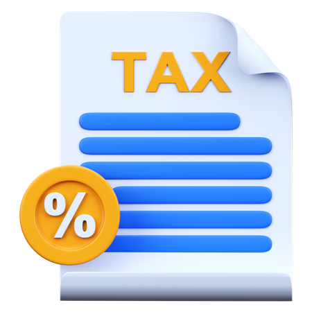 Tax  3D Icon