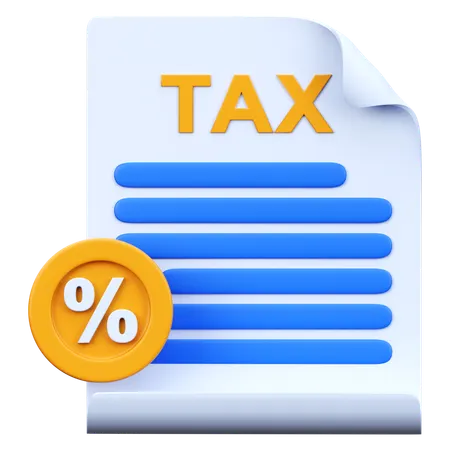 Tax  3D Icon