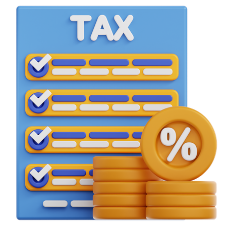 Tax  3D Icon
