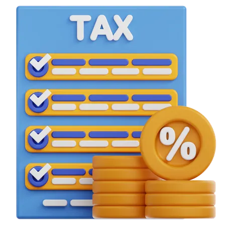 Tax  3D Icon