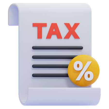 Tax  3D Icon
