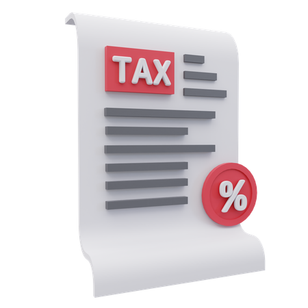 Tax  3D Icon