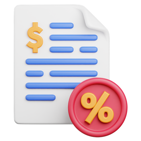 Tax  3D Icon