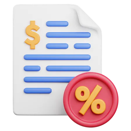 Tax  3D Icon