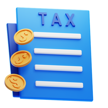 Tax  3D Icon