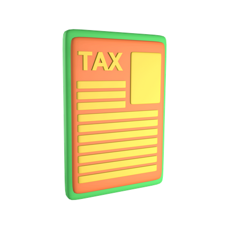 Tax 3D Illustration