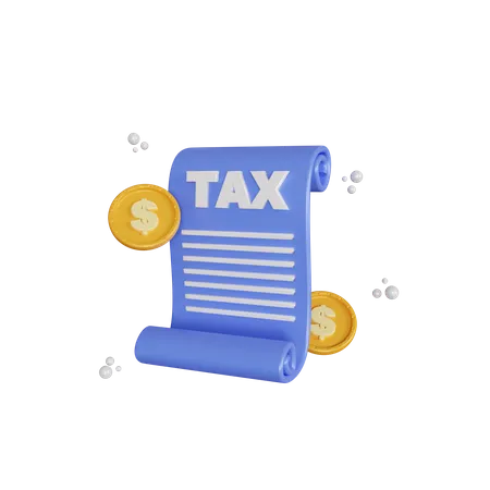 3 D Rendering Tax Isolated Object 3D Illustration