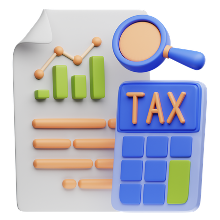 Tax Accounting  3D Icon